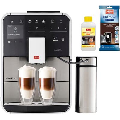 MELITTA Kaffeevollautomat "Barista TS Smart F 86/0-100, Edelstahl", grau (schwarz, edelstahlfarben), B:25,9cm H:37,2cm T