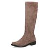 Schlupfstiefel CAPRICE, Damen, Gr. 37,5, XS-Schaft, grau (taupe), Textil, unifarben, klassisch, Schuhe, Blockabsatz, Langschaftstiefel in klassischer Linie, XS Schaft