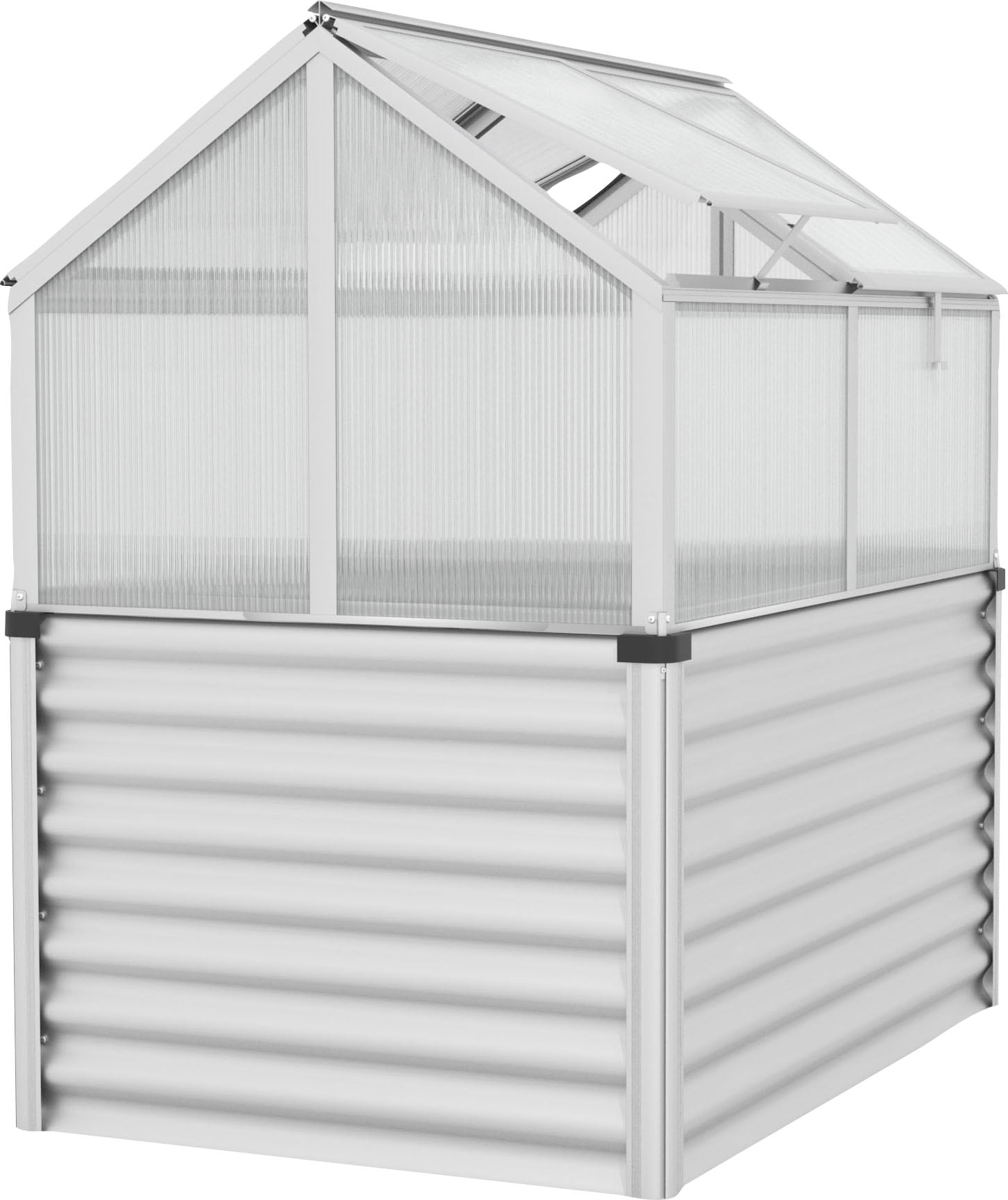 Hochbeet VITAVIA "Zola", silber (silberfarben), B:89cm H:134,5cm T:126,7cm, Pflanzgefäße, BxTxH: 89x127x135 cm, HKP 4mm Image