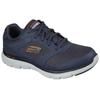 Sneaker SKECHERS "FLEX ADVANTAGE 4.0", Herren, Gr. 41, blau (navy), Leder, Textil, Lederimitat, sportlich, Schuhe, mit leichtem Profil, Freizeitschuh, Halbschuh, Schnürschuh