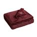 Eddie Bauer Ribbed Textured Stripe Solid Plush Throw Blanket Polyester in Red/Pink/Brown | 60 H x 50 W in | Wayfair USHSHF1238588