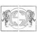 Oliver Gal Fashion Tigers Modern & Contemporary Gray - Canvas Wall Art Set Graphic Art for Bedroom Canvas in White | 36 H x 48 W x 1.5 D in | Wayfair