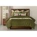 Smithsonian Pleated Velvet Olive Duvet Cover & Insert Set Polyester/Polyfill/Velvet in Green | Full Duvet Cover + 2 Shams + 1 Pillow | Wayfair