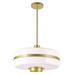 Everly Quinn 1 - Light Unique/Statement Modern Linear LED Pendant, Metal in Yellow | 9 H x 16 W x 20 D in | Wayfair