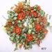 The Holiday Aisle® 26" Silk Wreath Silk in Green/Orange | 26 H x 26 W x 6 D in | Wayfair B0C89D02272343B981AFC551541396FF