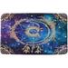 Bungalow Rose Burning Sun & Moon Bath Mat Memory Foam in Blue | 30 H x 18 W in | Wayfair 9987F72432BB44AC80DA8A8814339438