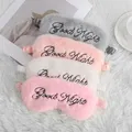 Masque Oculaire en Peluche avec Lettres pour Garçon et Fille Couvre-Yeux Doux et Respectueux de la