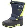 Winterstiefel KANGAROOS "Kanga-Bean II", Damen, Gr. 32, blau (navy, lime), Synthetik, Textil, sportlich, Schuhe, Snowboots, Winterboots, Winterschuhe, wasserabweisend