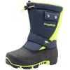 Winterstiefel KANGAROOS "Kanga-Bean II", Damen, Gr. 37, blau (navy, lime), Synthetik, Textil, sportlich, Schuhe, Snowboots, Winterboots, Winterschuhe, wasserabweisend