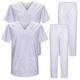 MISEMIYA - Pack * 2 Pcs - Unisex-Schrubb-Set - Medizinische Uniform mit Oberteil und Hose ref.2-8178 - X-Small, Weiß 22