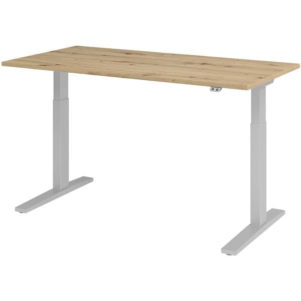 HAMMERBACHER Schreibtisch »Upper Desk« 160 cm breit und elektrisch höhenverstellbar bis 120 c braun, 160x120x80 cm