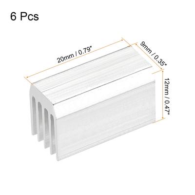 Electronic Cooler Aluminium Heatsink for CPU Silver Tone