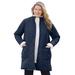 Plus Size Women's Reversible Puffer and Fleece Coat by Woman Within in Navy (Size 5X)