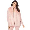 Plus Size Women's Faux-Fur Cardigan by Roaman's in Soft Blush (Size 38/40) Sweater