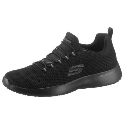 Slip-On Sneaker SKECHERS "DYNAMIGHT", Herren, Gr. 40, schwarz, Textil, sportlich, Schuhe, Sneaker, Sommerschuh, Freizeit