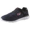 Sneaker SKECHERS "Verse", Herren, Gr. 48,5, blau (navy), Leder, Textil, unifarben, sportlich, Schuhe, mit Memory Foam-Ausstattung, Freizeitschuh, Halbschuh, Schnürschuh