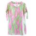 Lilly Pulitzer Dresses | Lilly Pulitzer Silk Green Pink Lined Dress Torn Needs Fixing Repurpose Size 4 | Color: Green/Pink | Size: 4