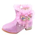 Toddler Girls Booties Little Kid Shoes Short Boots Girls Boots Cotton Shoes Princess Shoes Winter Boots Girls Size 1 4 Pink-18