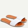 J. Crew Shoes | J. Crew White Capri Slide Sandals - Made In Italy - Size 10 - Bnwt | Color: White | Size: 10