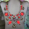 J. Crew Jewelry | J. Crew Vintage Statement Necklace | Color: Gold/Orange | Size: Os