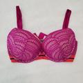 Victoria's Secret Intimates & Sleepwear | Lightly Lined Plunge Bra | Color: Orange/Purple | Size: 32e (Dd)