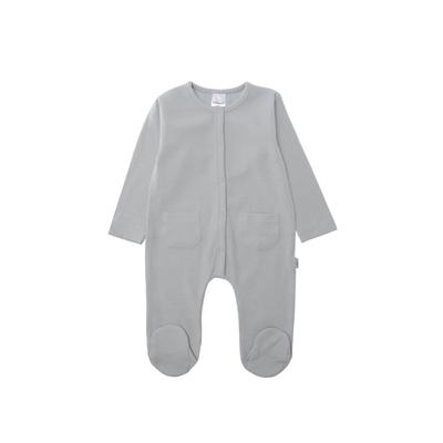 Overall LILIPUT "Little One", Kinder, Gr. 74, EURO-Größen, grau (hellgrau), 95% Baumwolle, 5% Polyester, casual, Langarm, Overalls, aus weichem, geripptem Material Image