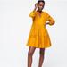 J. Crew Dresses | J. Crew Tiered Popover Long Sleeve Peasant Boho Mustard Dress, Large | Color: Gold/Yellow | Size: L