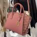 Michael Kors Bags | Michael Kors Avril Small Signature Pvc Top Zip Satchel Crossbody Bag Rose | Color: Gold/Pink | Size: Small