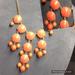 J. Crew Jewelry | J Crew Statement Necklace Gold Salmon Orange Bubble Bib Retro Boho | Color: Gold/Orange | Size: Os