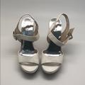 Michael Kors Shoes | Authentic Michael Kors Wedge Sandals Size 6 | Color: Cream/White | Size: 6