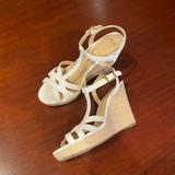 Jessica Simpson Shoes | Jessica Simpson L Jessica Simpson Platform Wedge Heels Sandal | Color: White | Size: 8.5