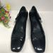 Gucci Shoes | Gucci Black Patent Leather Silver Buckle Low Heel Pump Size 12 | Color: Black | Size: 12