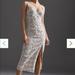 Anthropologie Dresses | Anthropologie Midi Lace Dress With Slit | Color: Tan/White | Size: 10