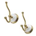 Kingston Brass BAK1117BB Victorian 2-Piece Robe Hook, Brushed Brass - Kingston Brass BAK1117BB