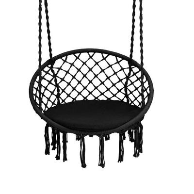 Costway Cushioned Hammock Swing Chair with Hanging Kit-Black