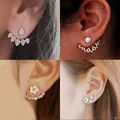 Boucles d'oreilles en cristal de perle de coeur pour les femmes nouvelle mode bijoux d'oreille de