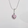 Collier de château en diamant rose pour femme tour de cou à breloque à quartz joli pendentif