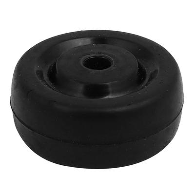 Rubber Wheel Skateboard Trolley Caster Pulley Black 4pcs