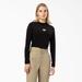 Dickies Women's Maple Valley Logo Long Sleeve Cropped T-Shirt - Black Size M (FLR07)