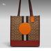 Coach Bags | Coach Dempsey Tote 30 Inch In Signature Jacquard With Stripe And Coach Patch | Color: Orange/Tan | Size: Os