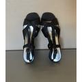 American Eagle Outfitters Shoes | American Eagle Women Slingback Open Toe Pump Sandals Size 8.5 Black Satin Shoes | Color: Black | Size: 8.5