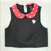 Disney Tops | Disney Minnie Mickey Mouse Peter Pan Girls Crop Tank Top | Color: Black/Red | Size: Sj