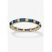 Women's Yellow Gold-Plated Birthstone Baguette Eternity Ring by PalmBeach Jewelry in September (Size 8)