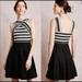 Anthropologie Dresses | Maeve Anthropologie Dress Black White Bandage Skater Fit And Flare Pockets Sz 00 | Color: Black/White | Size: 00p