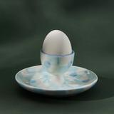 Anthropologie Dining | Anthropologie-Checkered Egg Cup | Color: Blue/White | Size: 2.25"H, 4.5" Diameter