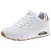 Sneaker SKECHERS "UNO GOLDEN AIR", Damen, Gr. 36, weiß, Lederimitat, kontrastfarbene Details, sportlich, Schuhe Sneaker, Freizeitschuh, Halbschuh, Schnürschuh mit Metallic-Einsatz