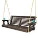 Amish Casual Porch Swing Wood/Solid Wood in Brown/Green | 21.75 H x 50.5 W x 27 D in | Wayfair CAF-007-48