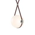 Hubbardton Forge Derby 1 - Light Single Globe LED Pendant Glass in Gray/Brown | 14 H x 14.9 W x 14 D in | Wayfair 131042-1018