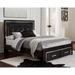 Signature Design by Ashley Kaydell Low Profile Storage Standard Bed Wood in Black/Brown | 53 H x 63 W x 80 D in | Wayfair B1420B10