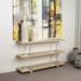 Michael Amini Laguna Ridge 60" Console Table Wood/Plastic/Acrylic in Brown | 34.25 H x 60 W x 14 D in | Wayfair 9083223-129